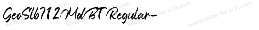 GeoSlb712MdBT Regular字体转换